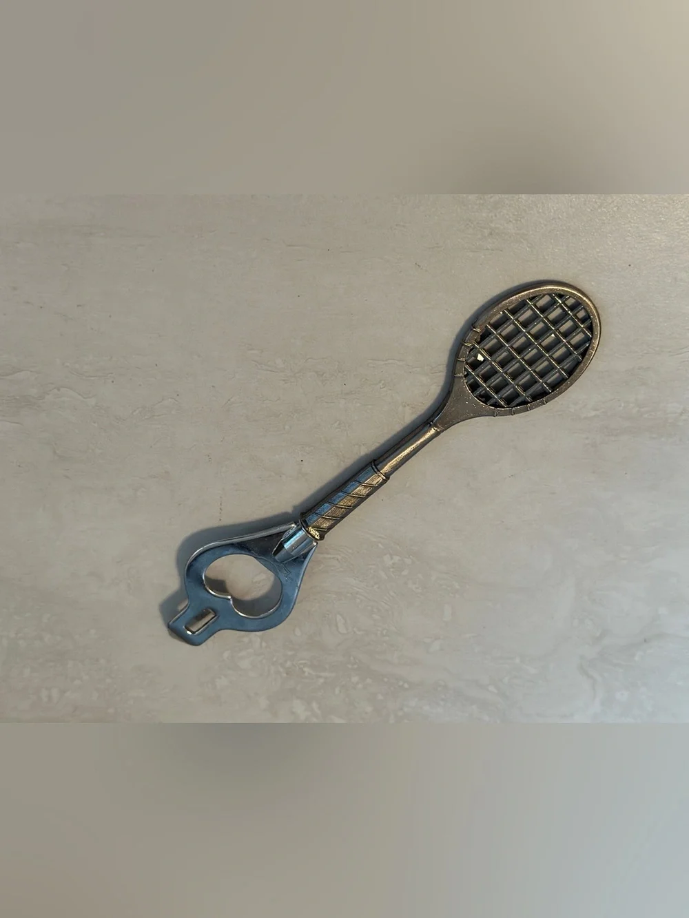 Vintage Tennis Racquet Bottle Opener Barware Beer Retro